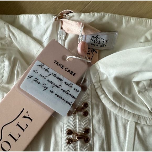 oh polly white long sleeve corset mini dress - Picture 3 of 4